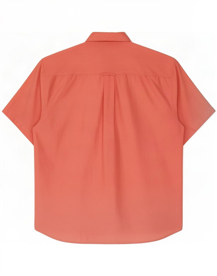 milano Camisa de manga corta para hombre Seda rosa mediana