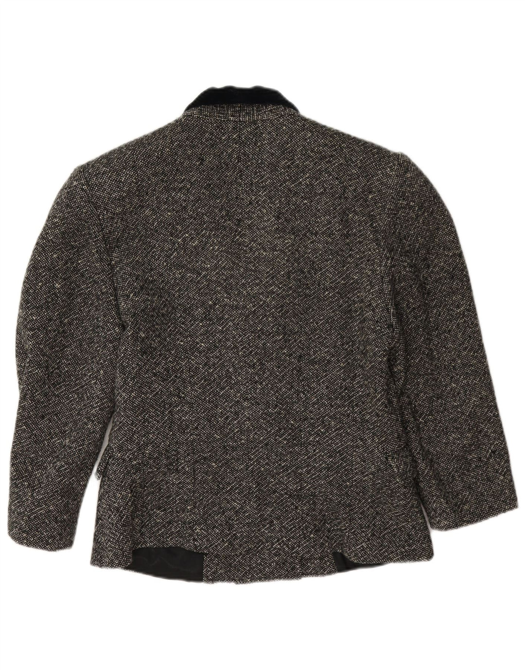 Vintage mujer 3/4 manga doble pecho chaqueta blazer IT 42 gris medio