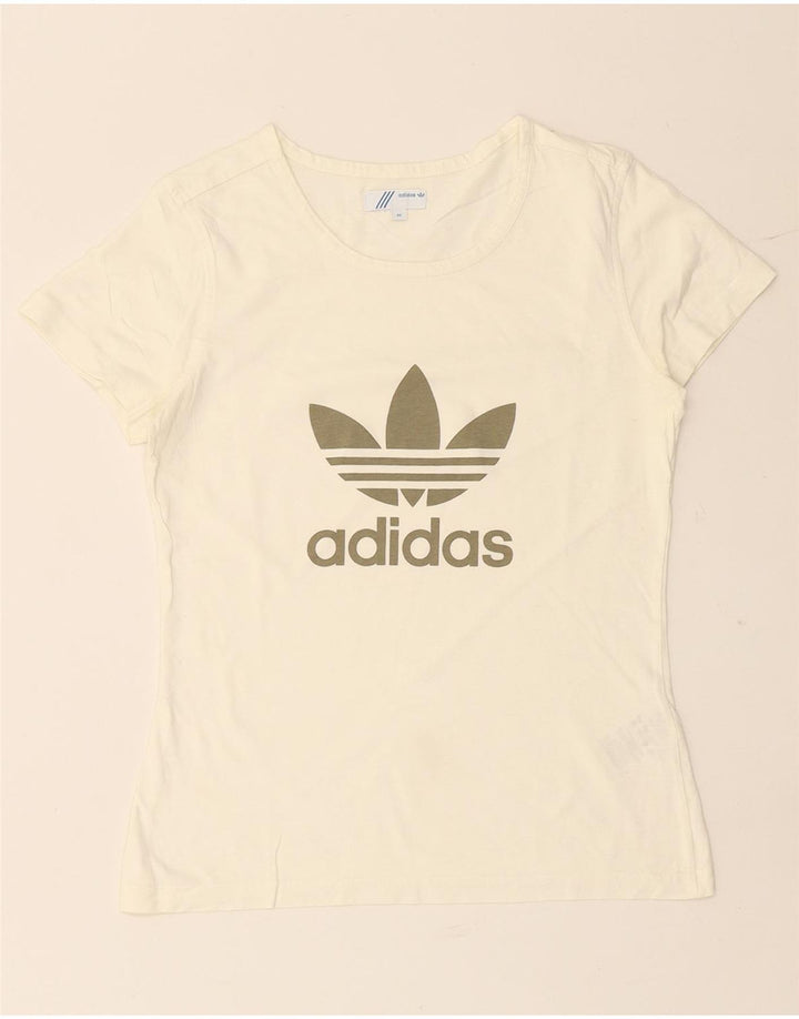Camiseta gráfica ADIDAS para mujer Top IT 42 Algodón blanco mediano