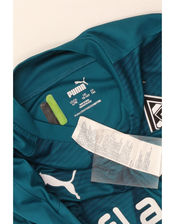 Puma Boys BVB Dortmund Graphic Top Manga Larga 13-14 Años Azul Geométrico