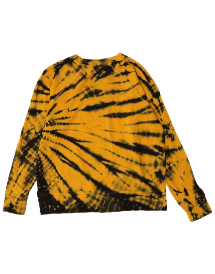 Dkny Sudadera con gráfico extragrande para mujer UK 10 Small Yellow Tie Dye