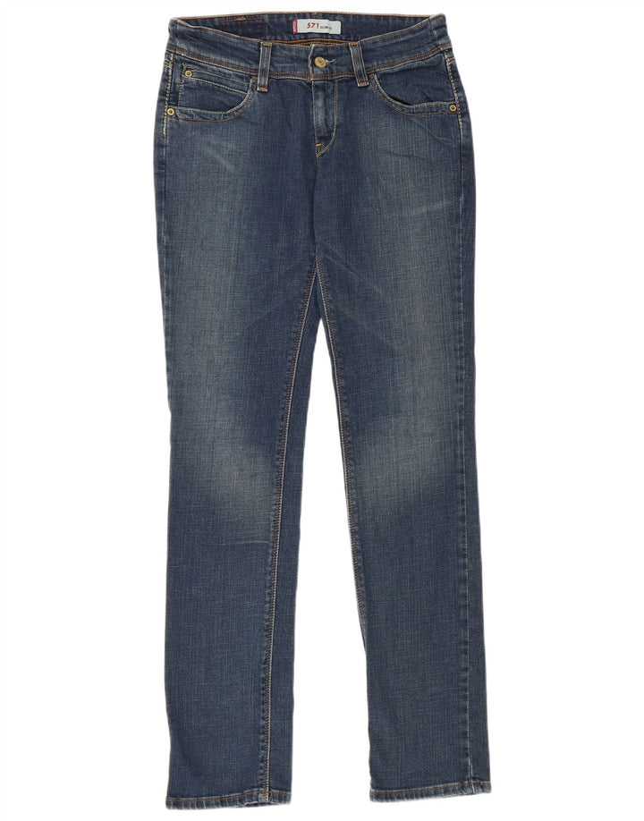 Levi's Mujer 571 Slim Jeans W30 L32 Algodón Azul