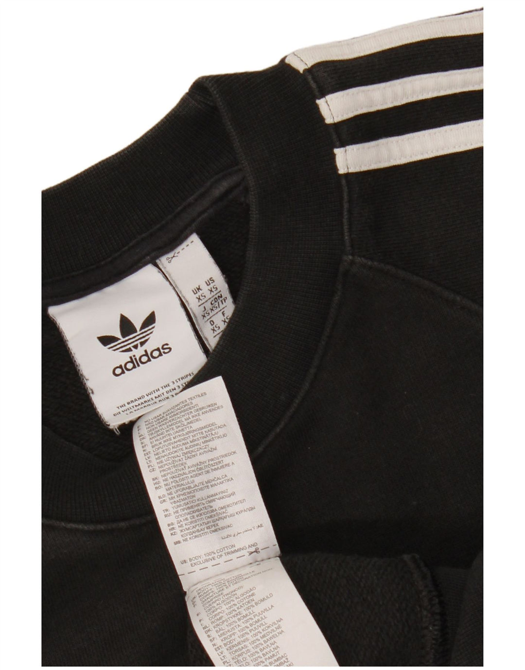 Adidas Hombre Sudadera Jumper XS Negro Algodón