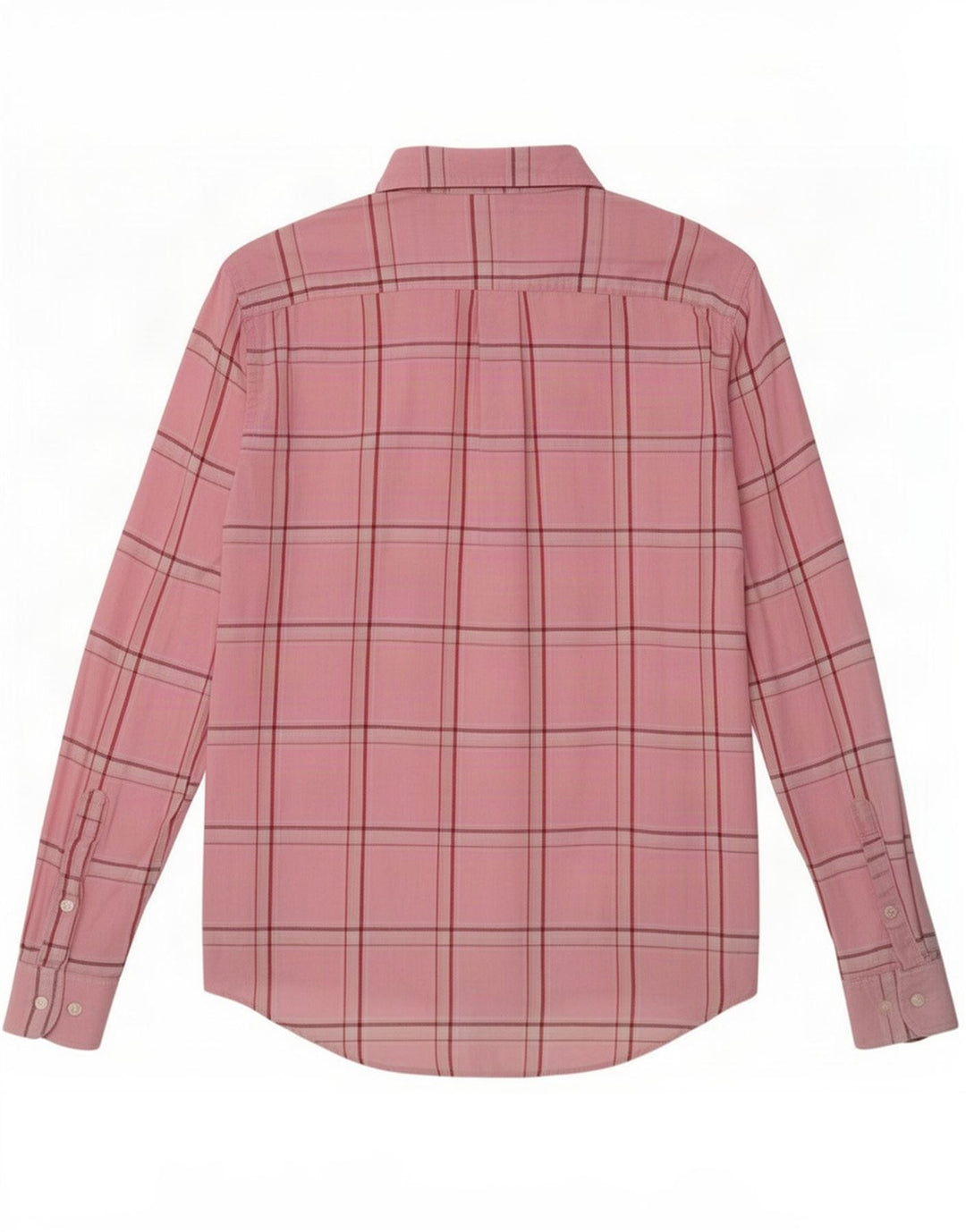 Murphy & Nye Camisa para hombre de algodón a cuadros rosa medio