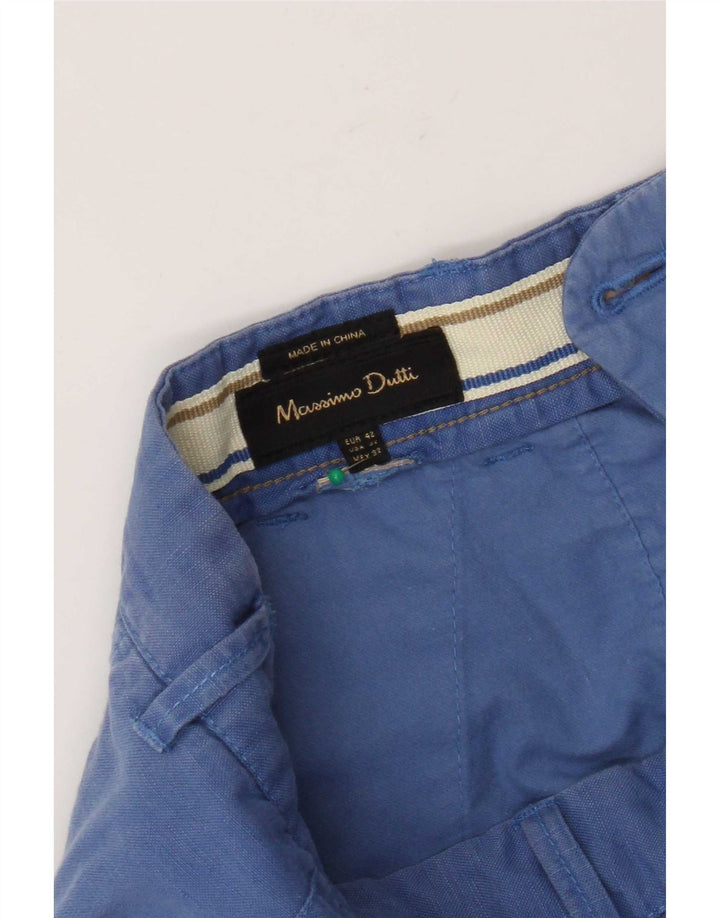 Massimo Dutti Shorts Cargo Hombre EU 42 Large W32 Azul
