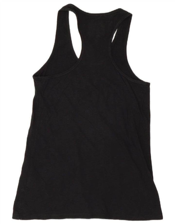 Superdry Mujer Chaleco Top UK 44 Grande Algodón Negro