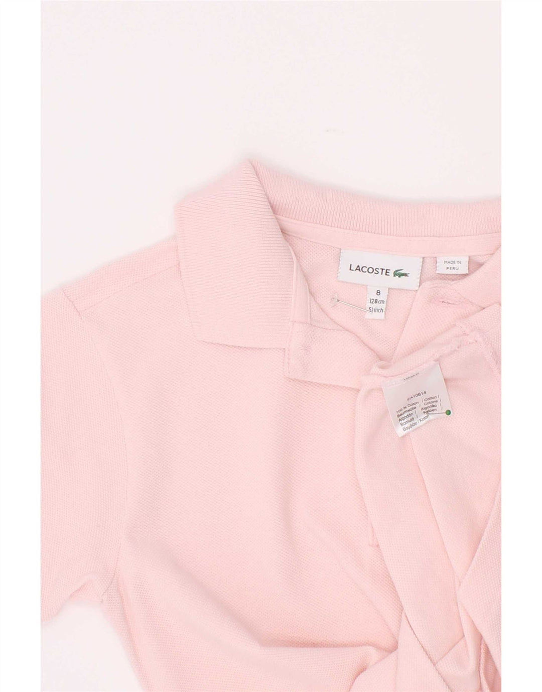 Polo Lacoste Niño 7-8 Años Rosa Algodón