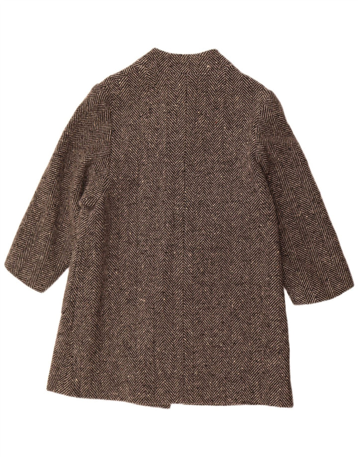 Vintage mujer abrigo Reino Unido 14 espiga gris medio