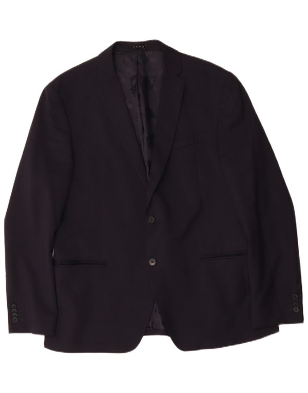 Ted Baker Chaqueta Blazer Slim Fit con 2 Botones para Hombre UK 44 2XL Lana Azul Marino