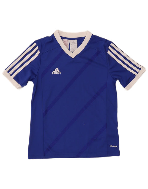 ADIDAS Camiseta Climalite para niño 11-12 años Grande Azul Poliéster