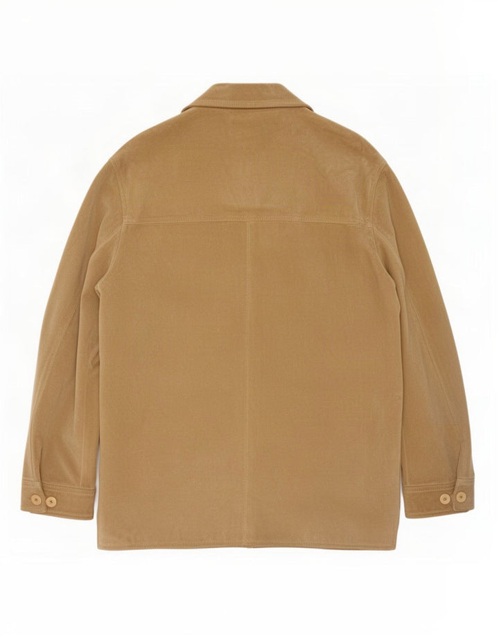 Pollini Chaqueta de ante para hombre UK 38 Cuero verde medio