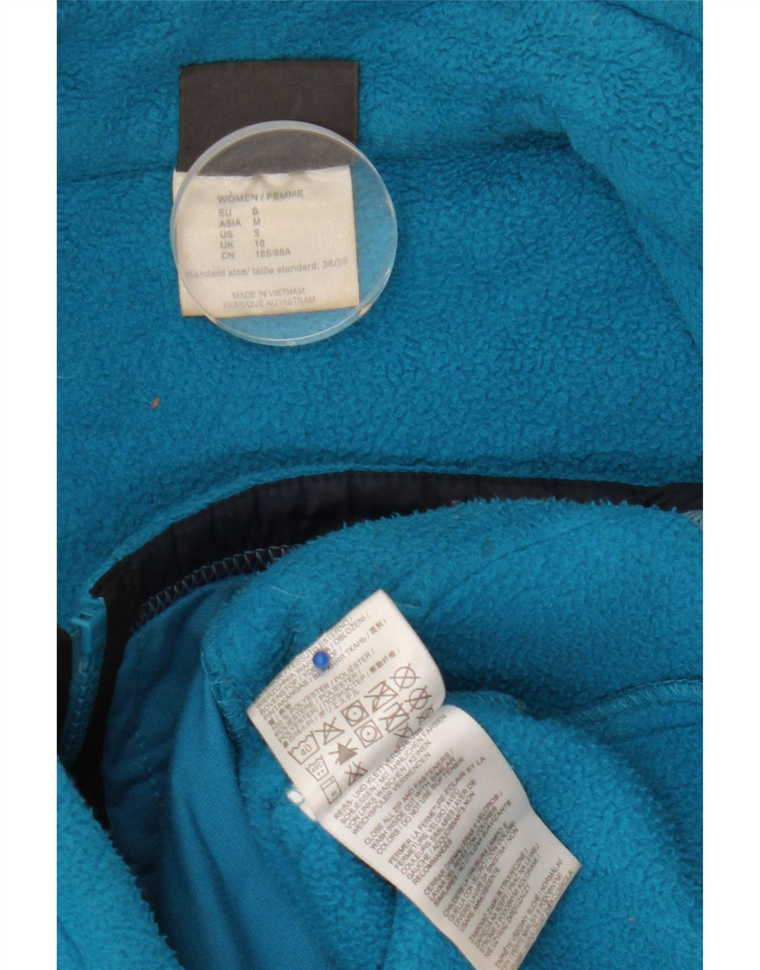 Jack Wolfskin Chaqueta polar con forro para mujer UK 10 Small Azul Poliéster