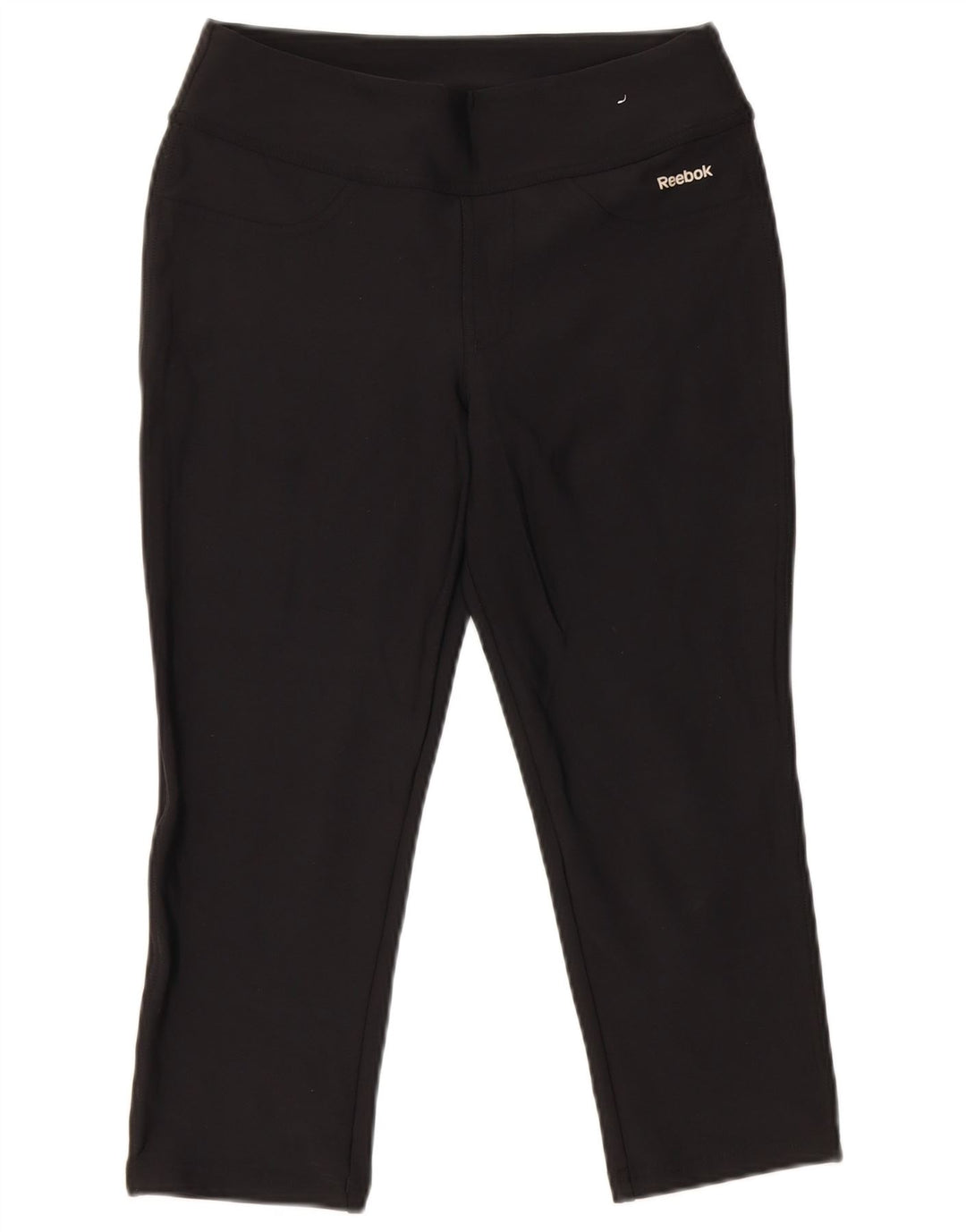 Pantalón Capri Reebok Mujer W28 L19 Nylon Negro