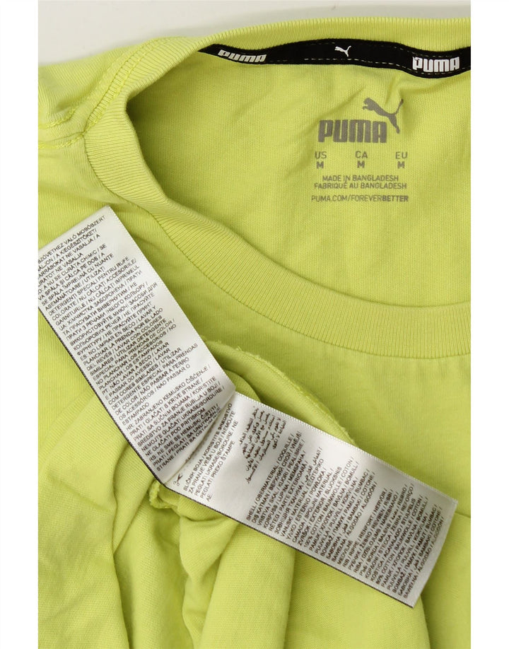 PUMA Camiseta sin mangas estampada de algodón verde medio para hombre