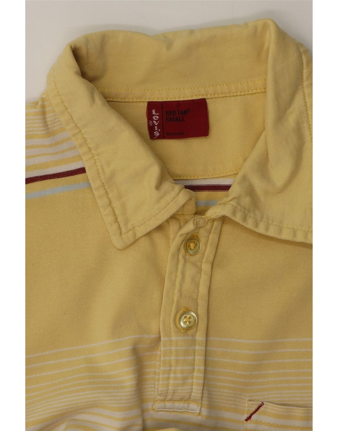 Levi's Polo gráfico para hombre con rayas amarillas pequeñas