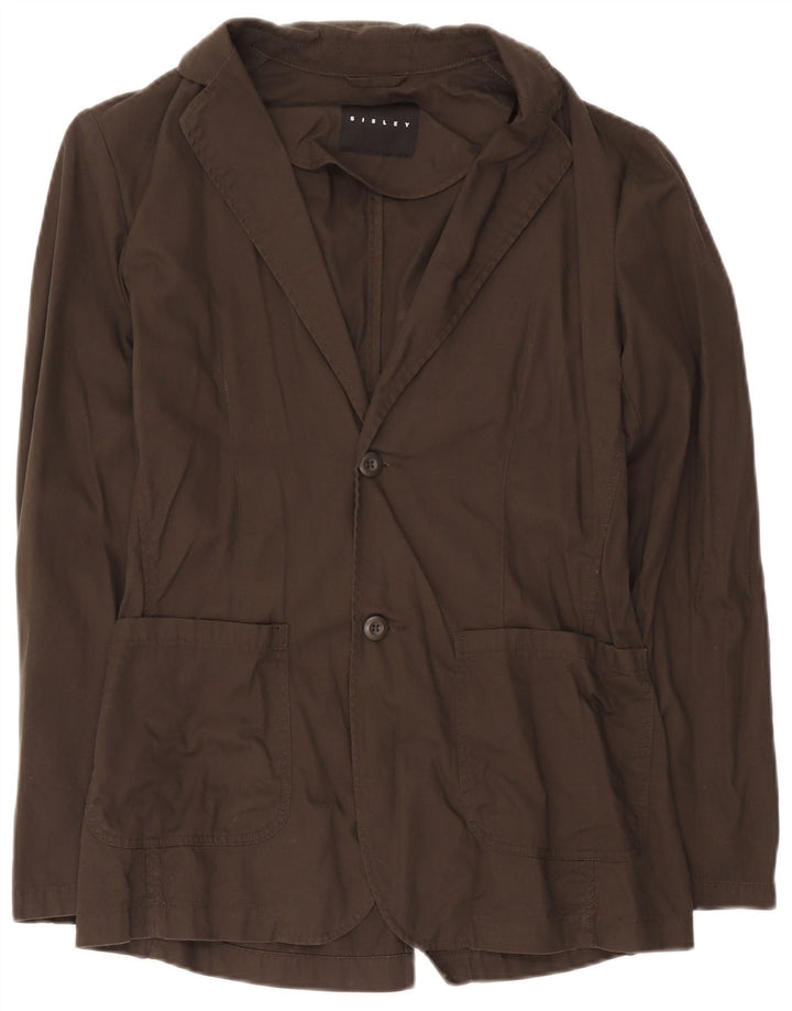 Sisley Chaqueta tipo blazer de 2 botones para hombre IT 48 Algodón marrón medio