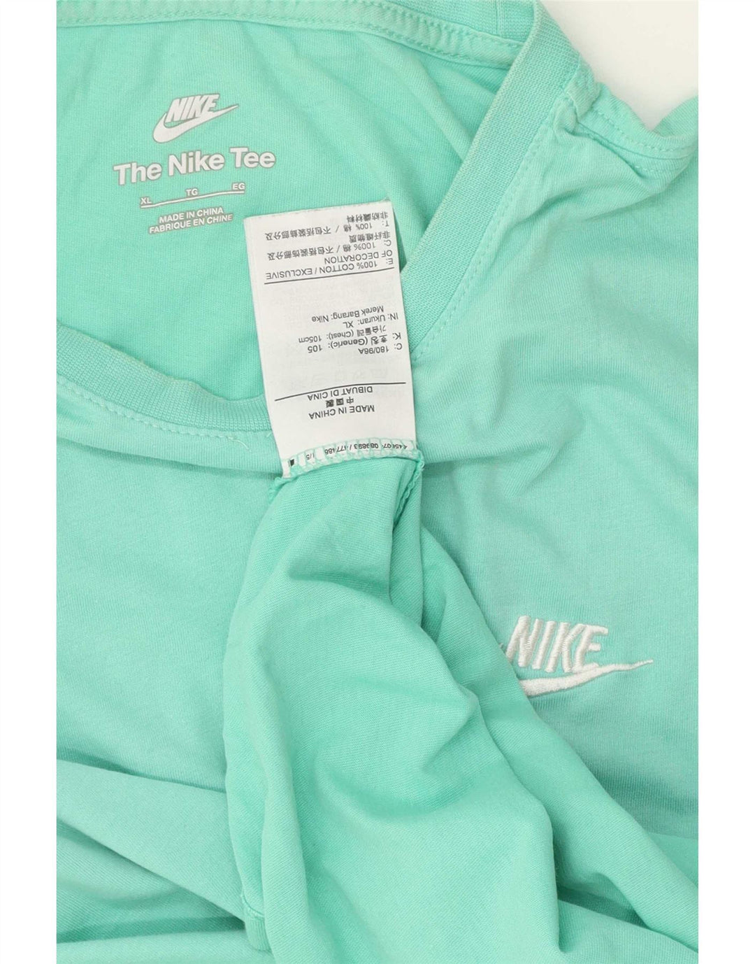 Camiseta Nike Hombre Top XL Turquesa Algodón