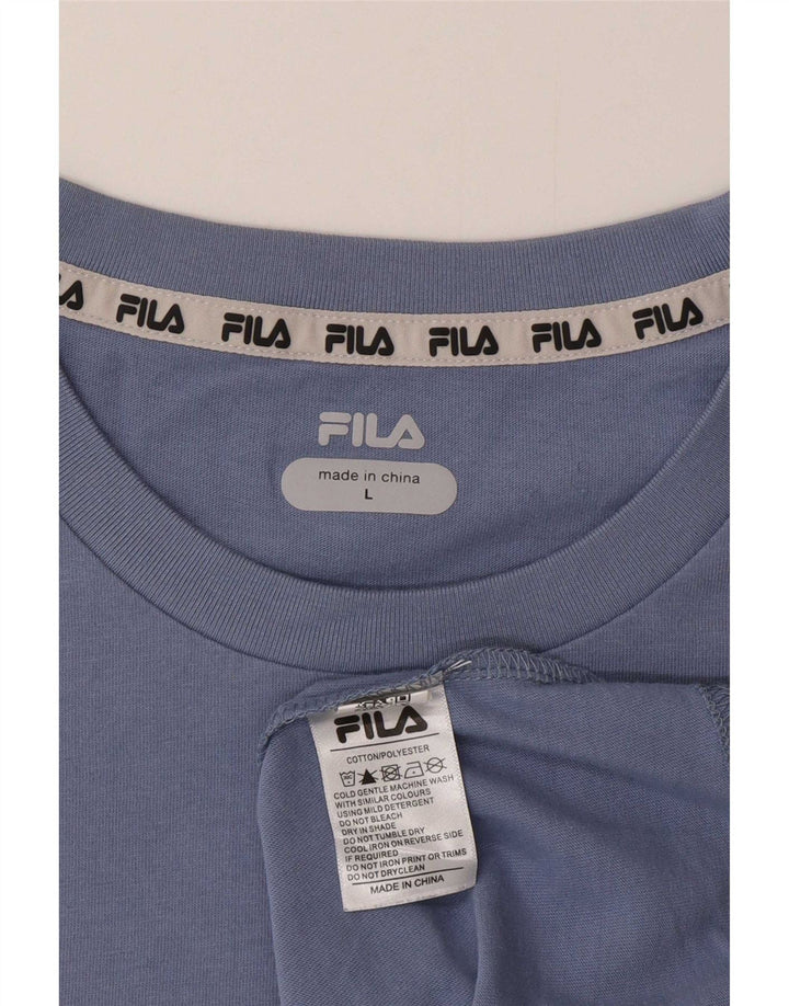 Fila - Camiseta gráfica para hombre, talla grande, algodón azul