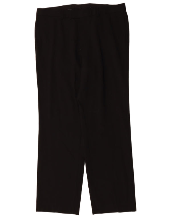 Hugo Boss Pantalón de traje recto para hombre W38 L33 Lana negra