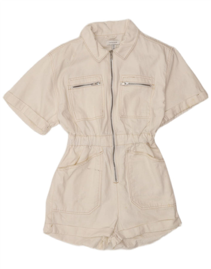 Topshop Mono vaquero para mujer UK 8 Small Algodón blanco