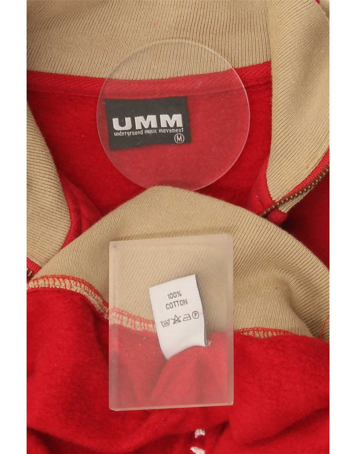 UMM Chaqueta superior de chándal con gráfico para mujer UK 44 Algodón con bloques de color rojo mediano