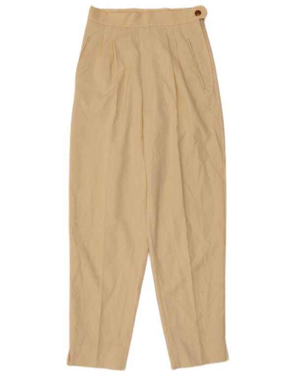 Swish Pantalones casuales con cintura alta para mujer IT 42 Medium W26 L28 Beige