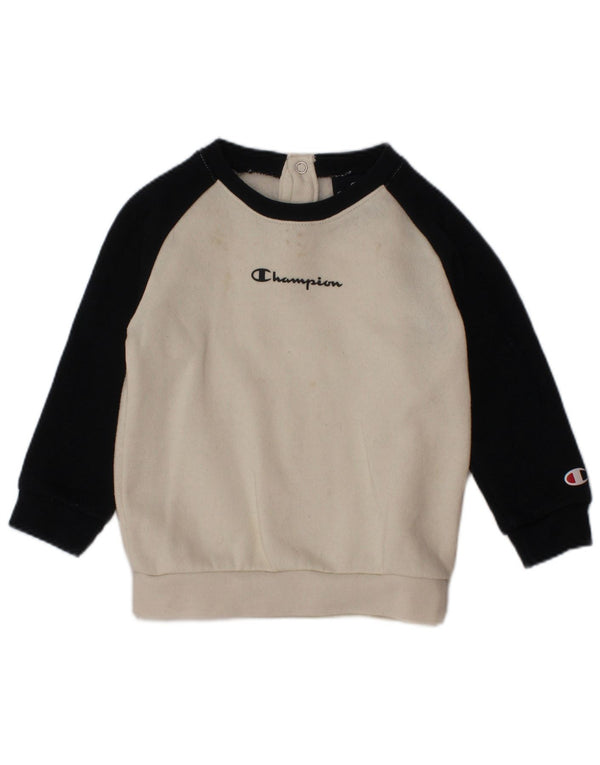 CHAMPION Sudadera para bebé niño 6-9 meses XS Blanco Colorblock