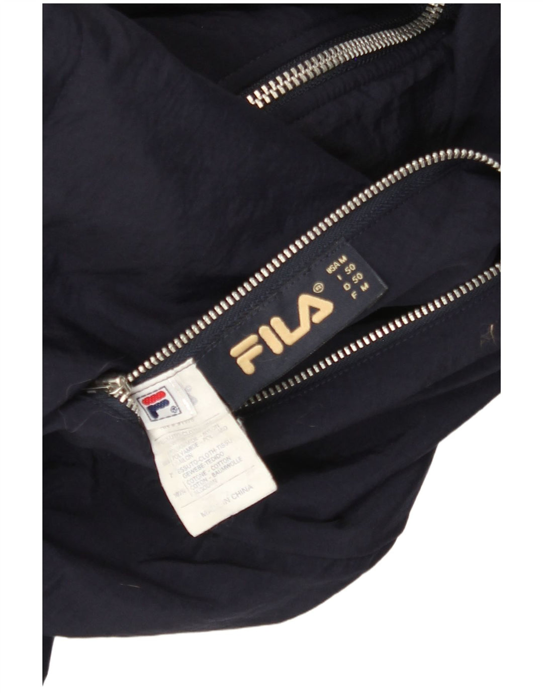 FILA Chaqueta reversible con capucha para hombre IT 50 Large Azul marino Colorblock