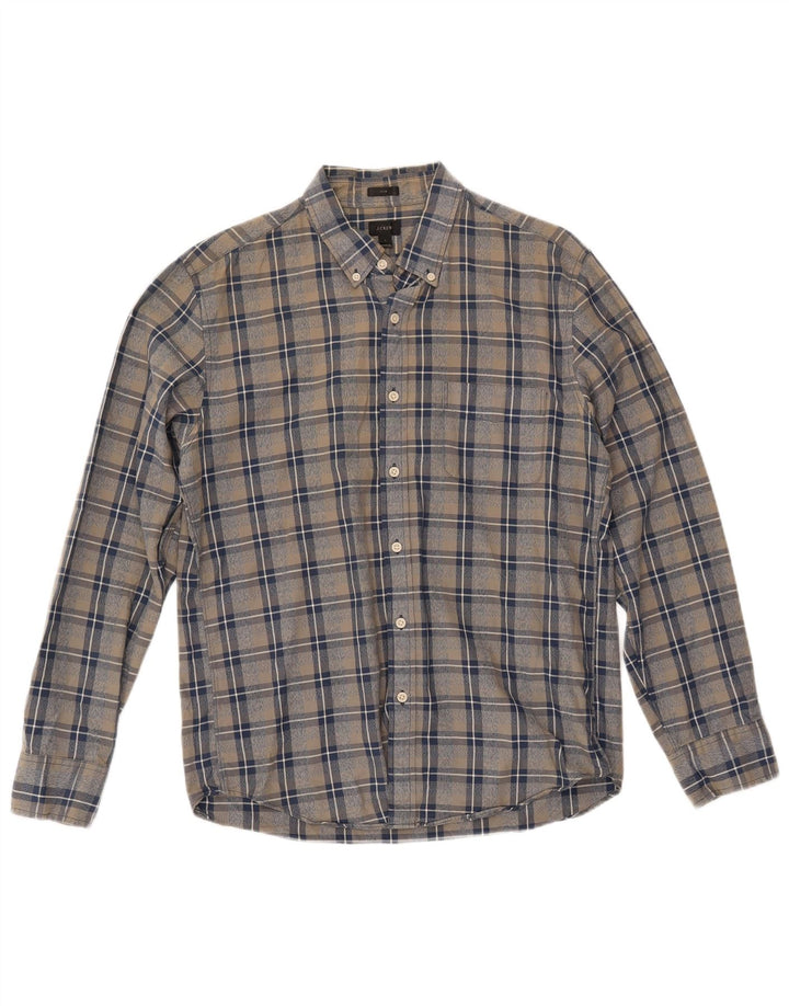 J. Crew Camisa Slim Fit para Hombre de Algodón con Cuadros Multicolores Grandes