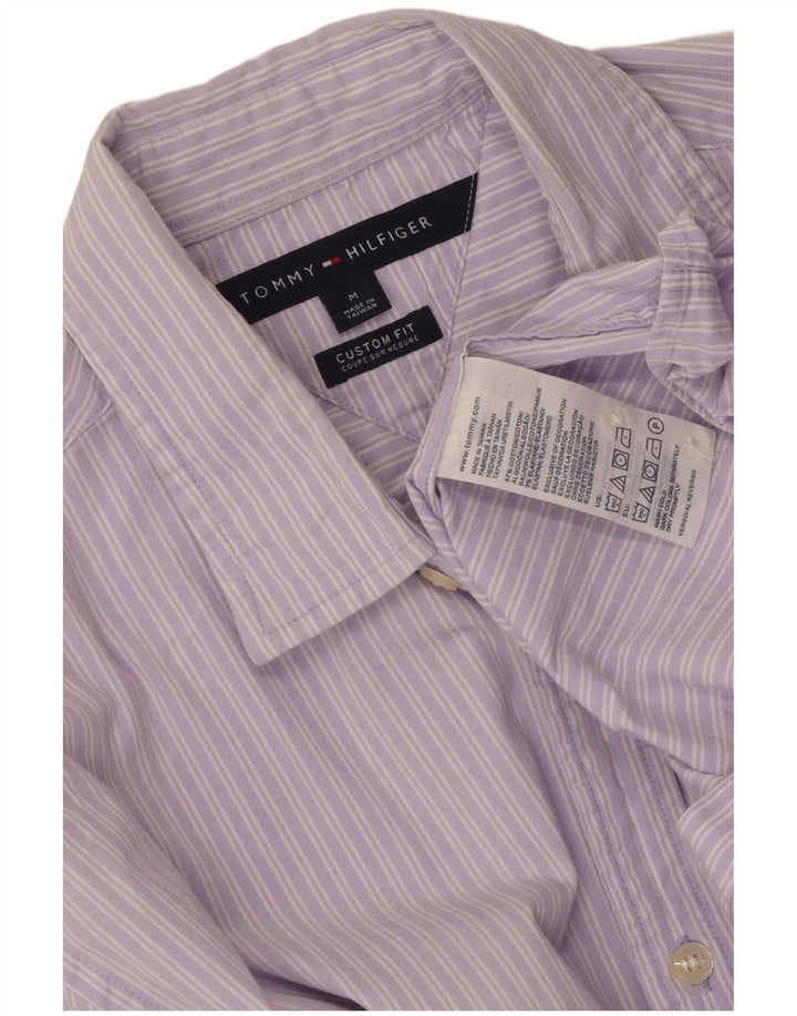 Tommy Hilfiger Camisa Custom Fit de algodón a rayas en color morado medio para hombre