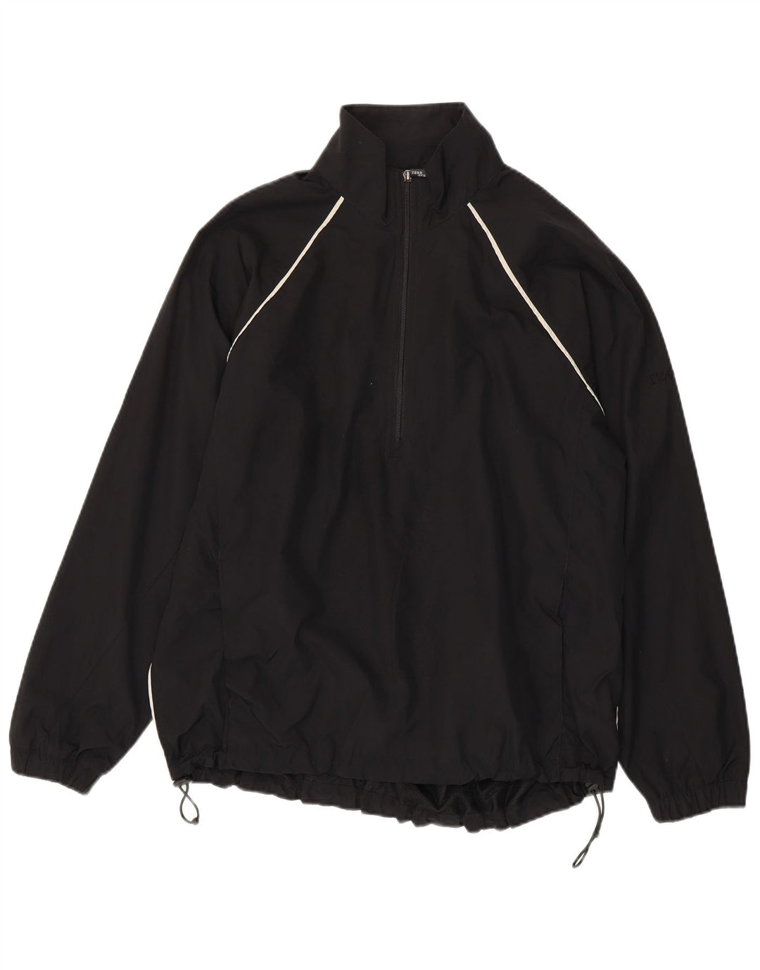 Izod Mens Jersey Chándal Top Chaqueta Mediana Negro Poliéster