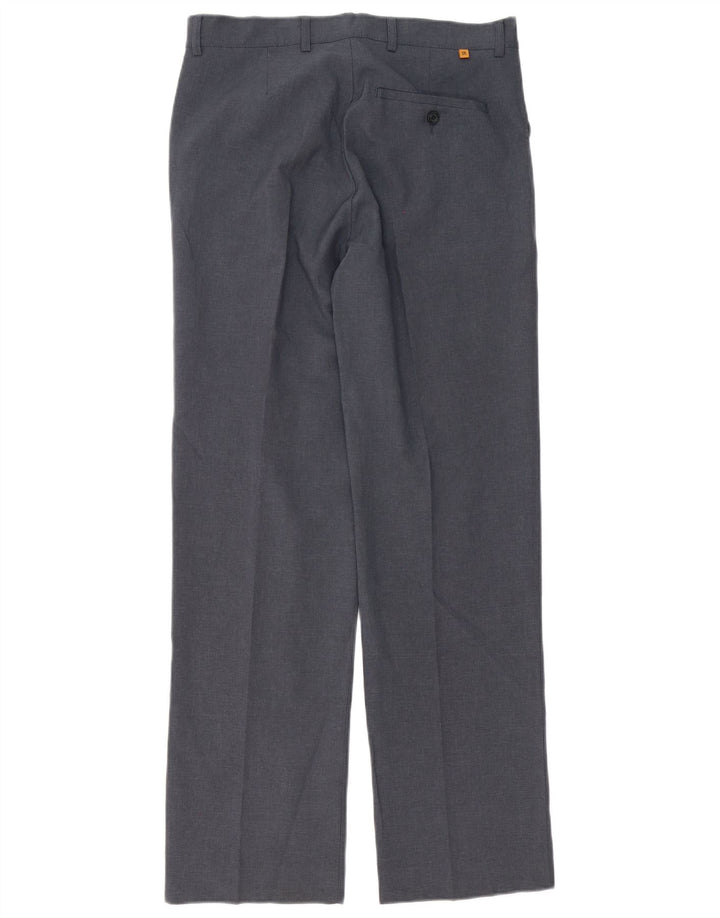 FARAH Pantalones informales rectos para hombre W32 L31 Poliéster gris