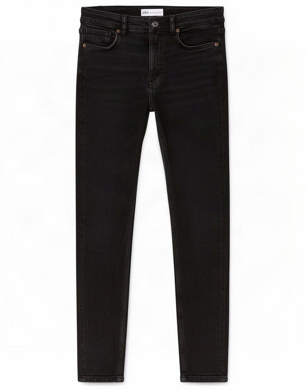 Zara Vaqueros pitillo para mujer EU 40 Medium W30 L27 Algodón negro