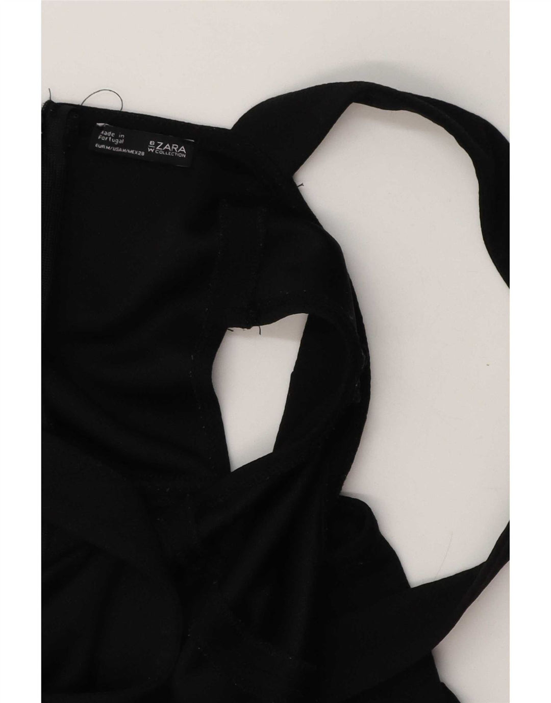 Zara Mujer Mono Sin Mangas UK 42 Mediano Negro