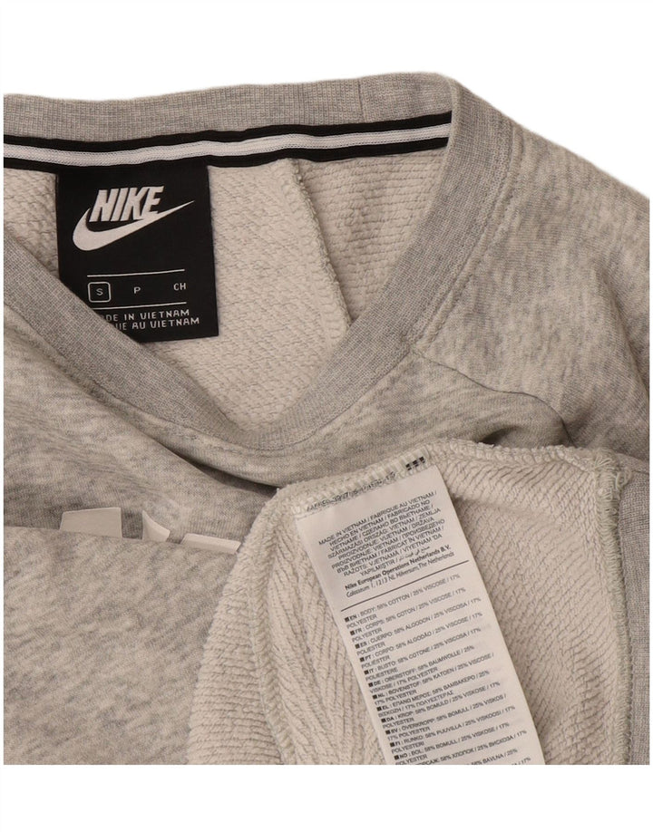 Nike - Sudadera de gran tamaño con gráfico para mujer, talla 10, algodón gris pequeño