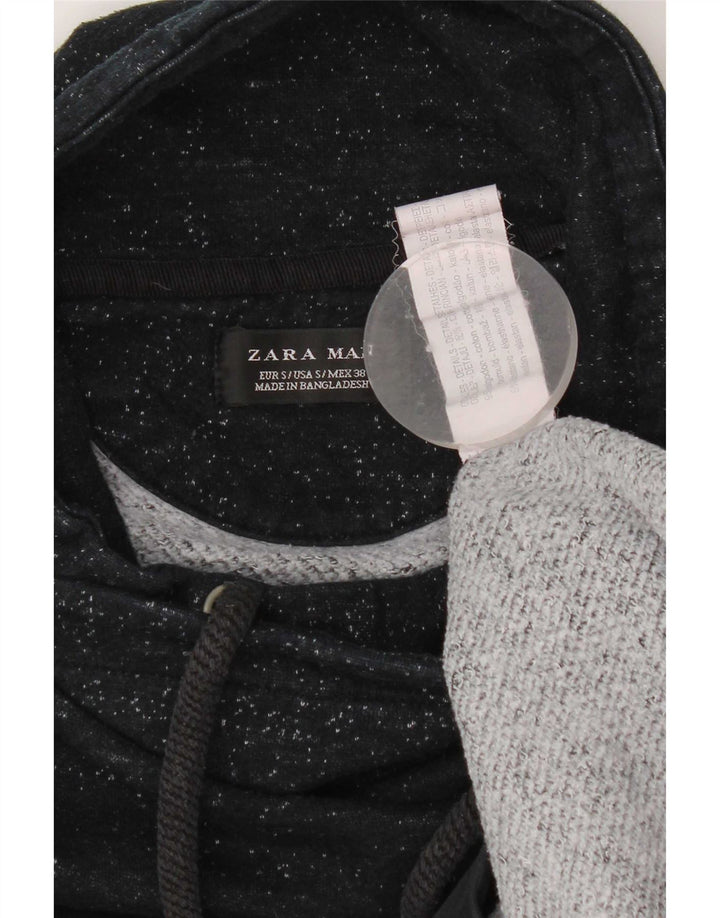 Zara Hombre Sudadera Jumper Small Azul Marino Moteado Algodón