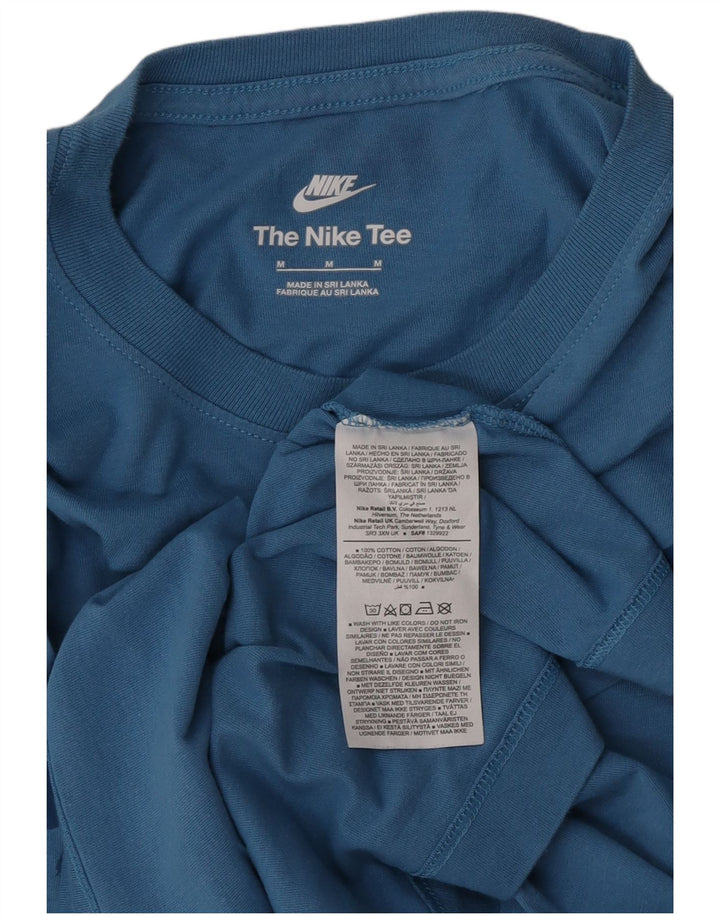 Nike - Camiseta gráfica para hombre, parte superior de algodón azul medio