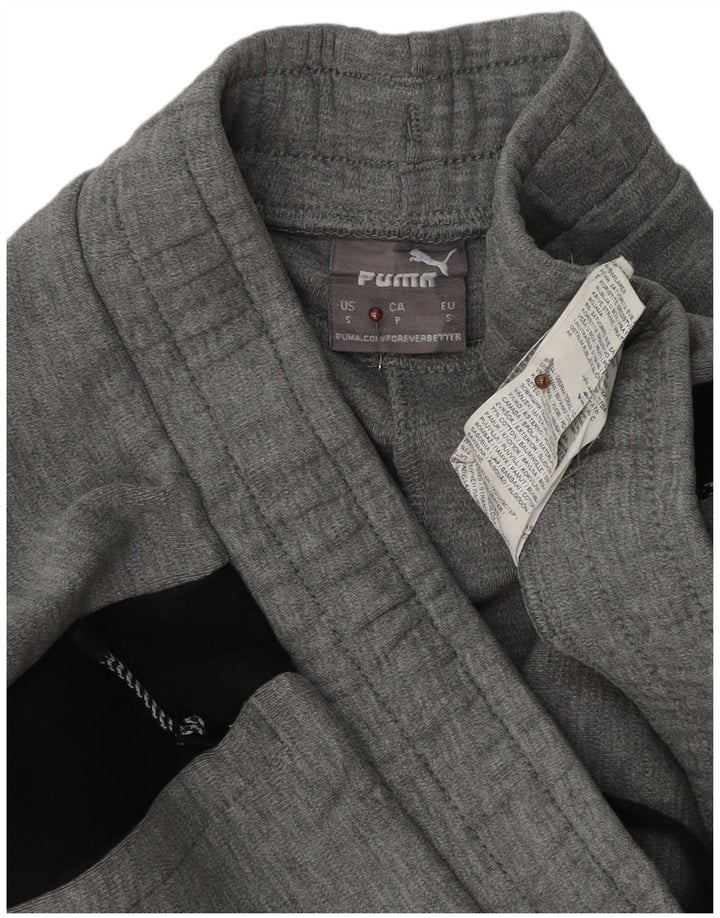Puma Pantalones De Chándal Para Hombre De Algodón Color Block Gris Pequeño