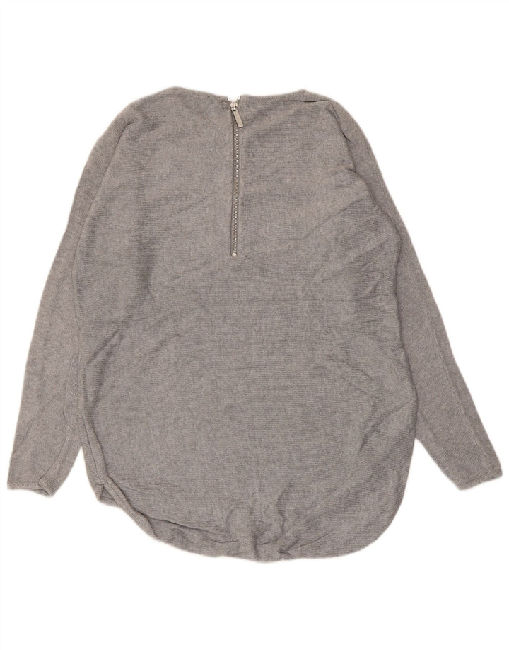 MICHAEL KORS Suéter tipo jersey con cuello barco para mujer UK 40 Gris medio