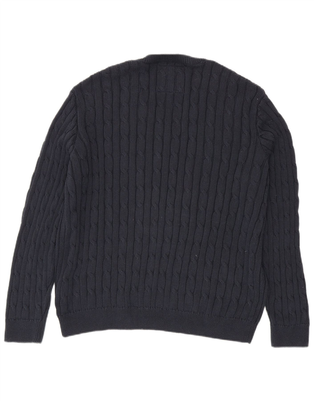 Superdry Jersey extragrande con cuello en V para mujer, talla S, azul marino