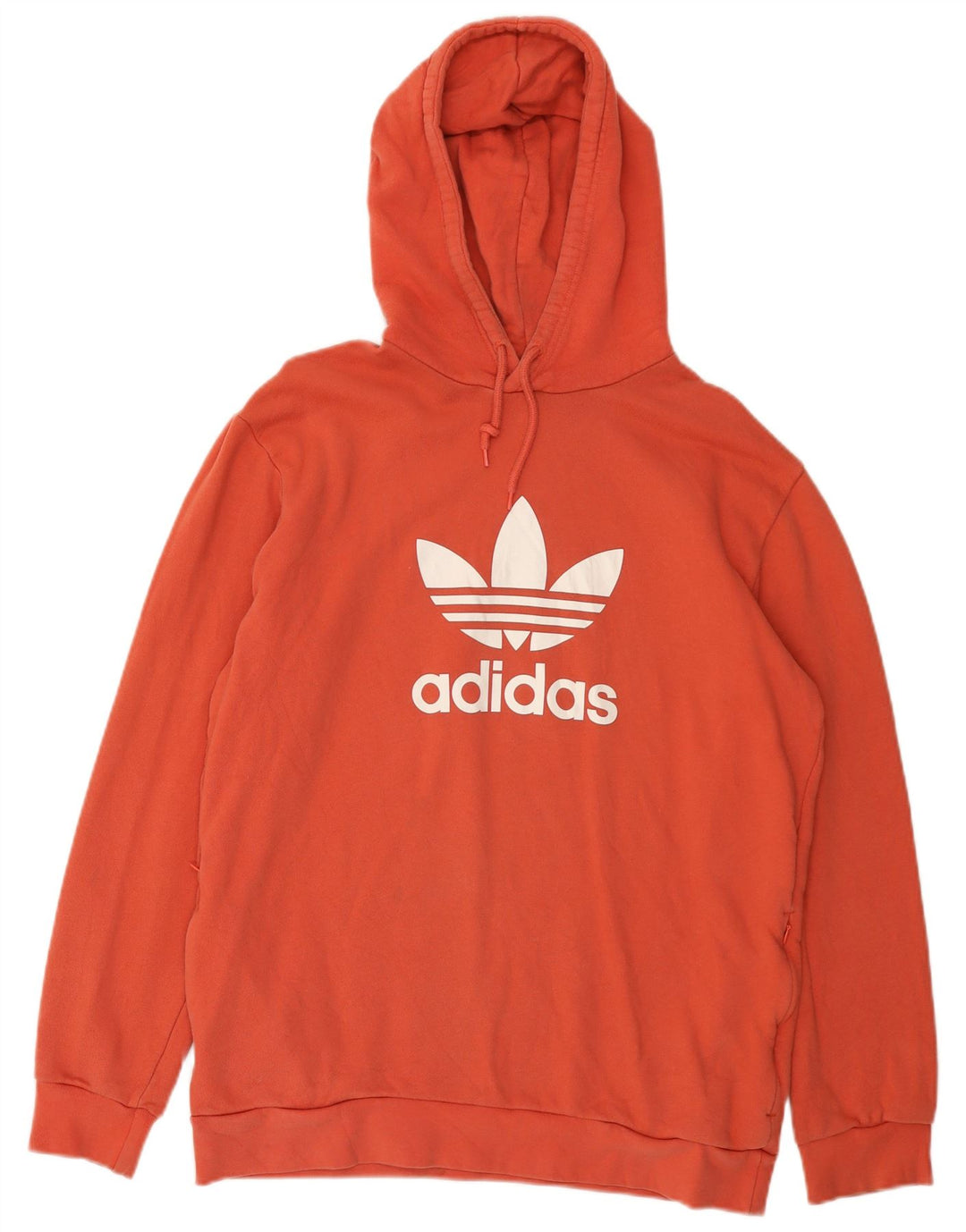 Adidas Hombre Sudadera Con Capucha Gráfica Jersey De Algodón Rojo Medio