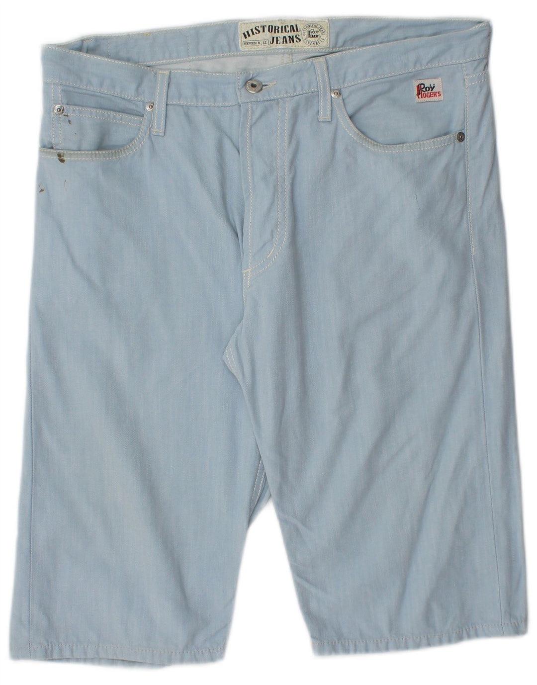 Roy Rogers Pantalones cortos casuales para hombre IT 48 Medium W34 Algodón azul