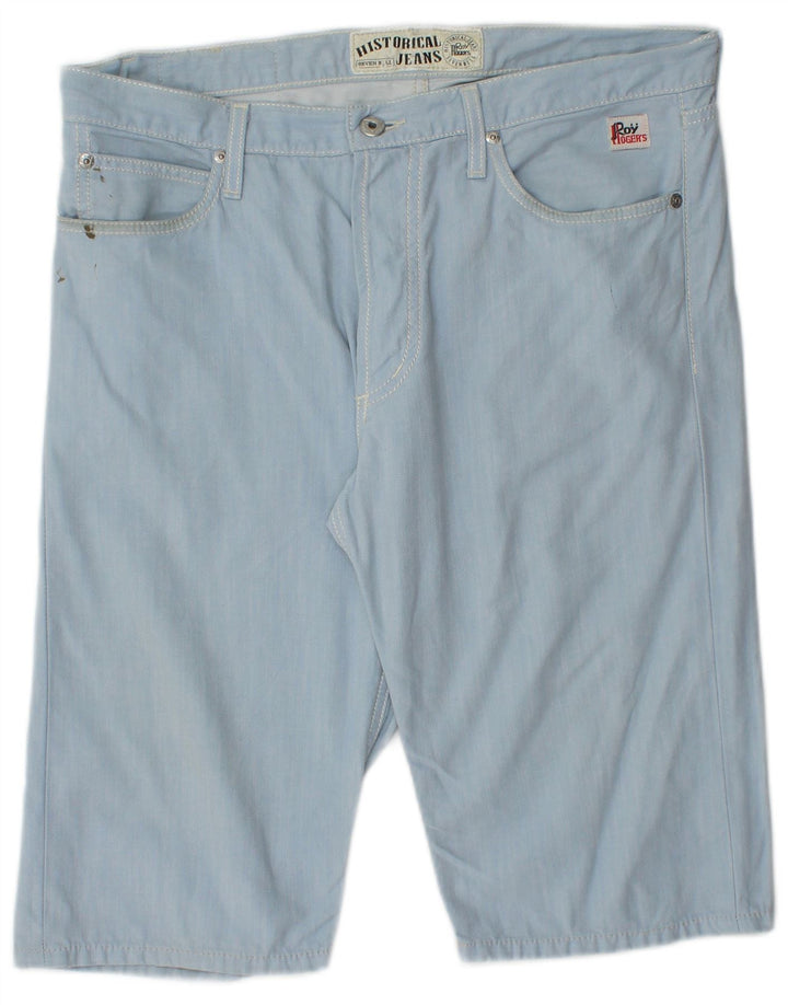 Roy Rogers Pantalones cortos casuales para hombre IT 48 Medium W34 Algodón azul