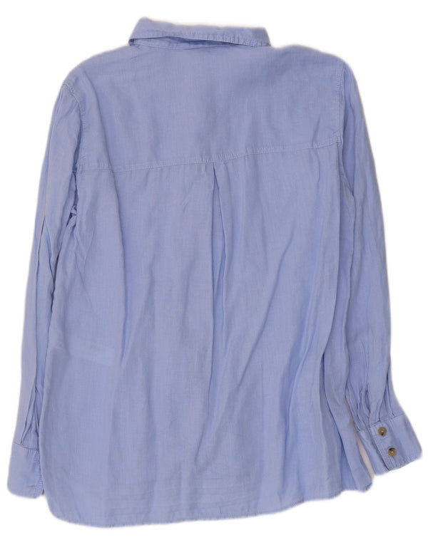 Camisa Massimo Dutti Mujer EU 38 Small Azul Lino