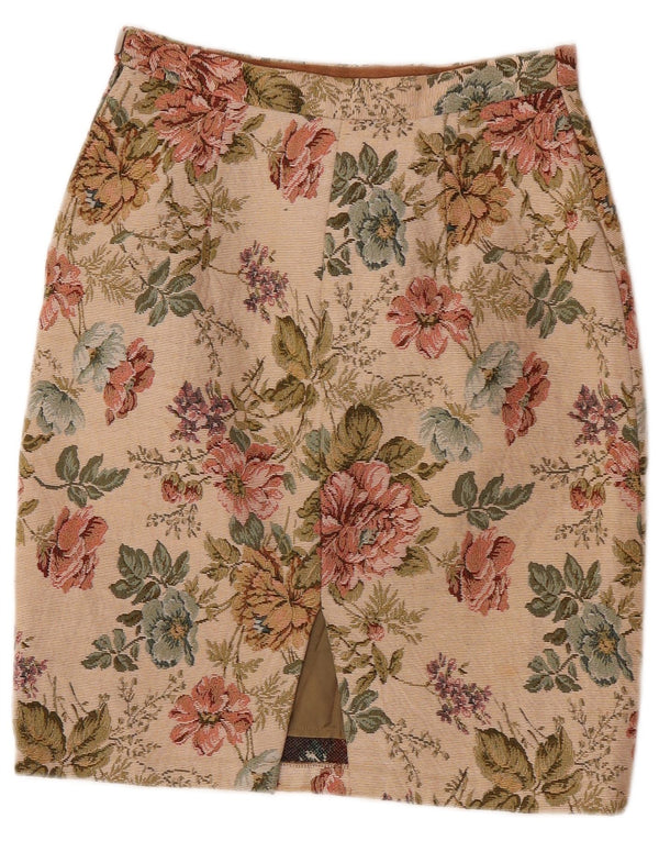 Falda lápiz vintage para mujer XS W25 Multicolor Floral
