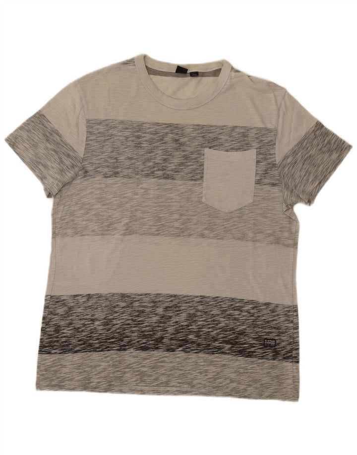G-STAR Hombre Camiseta Top XL Gris Moteado