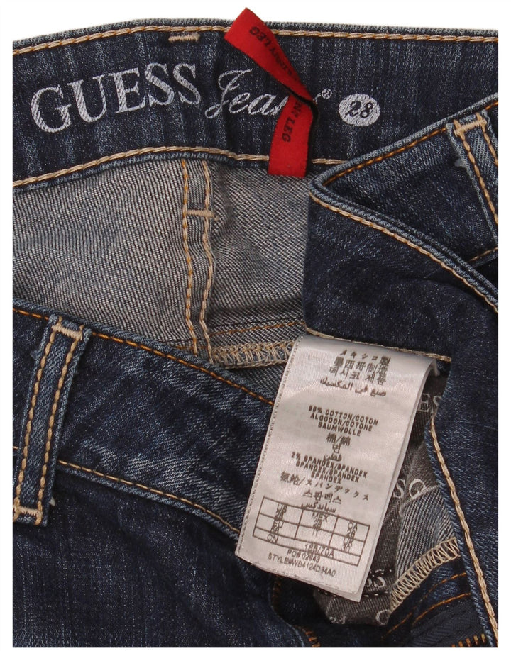 Vaqueros Guess Mujer Slim W28 L28 Azul Marino Algodón