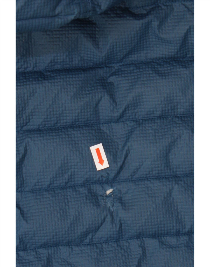 Adidas Chaqueta acolchada con capucha para mujer UK 14 Medium Blue Nylon