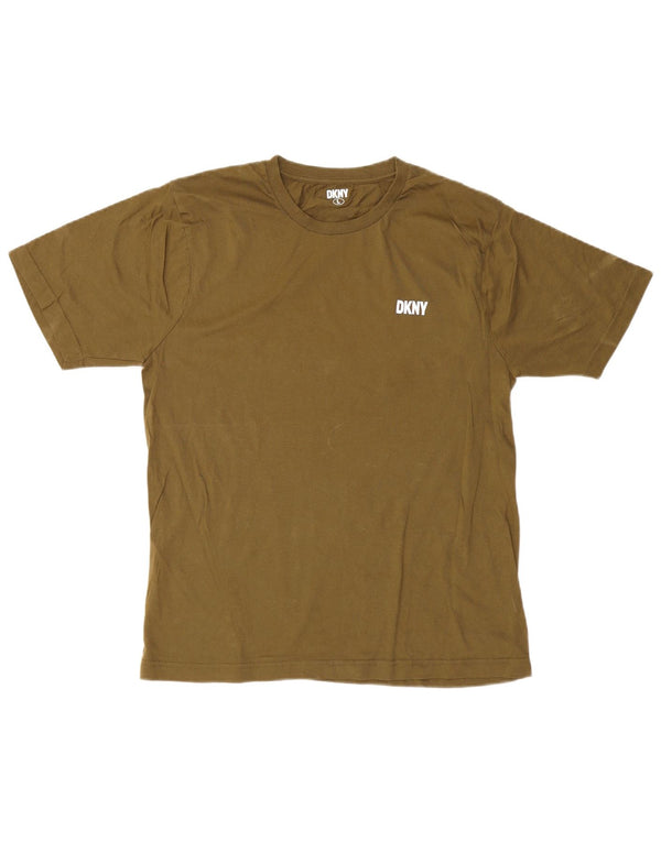 Dkny Camiseta Hombre Top Large Caqui Algodón