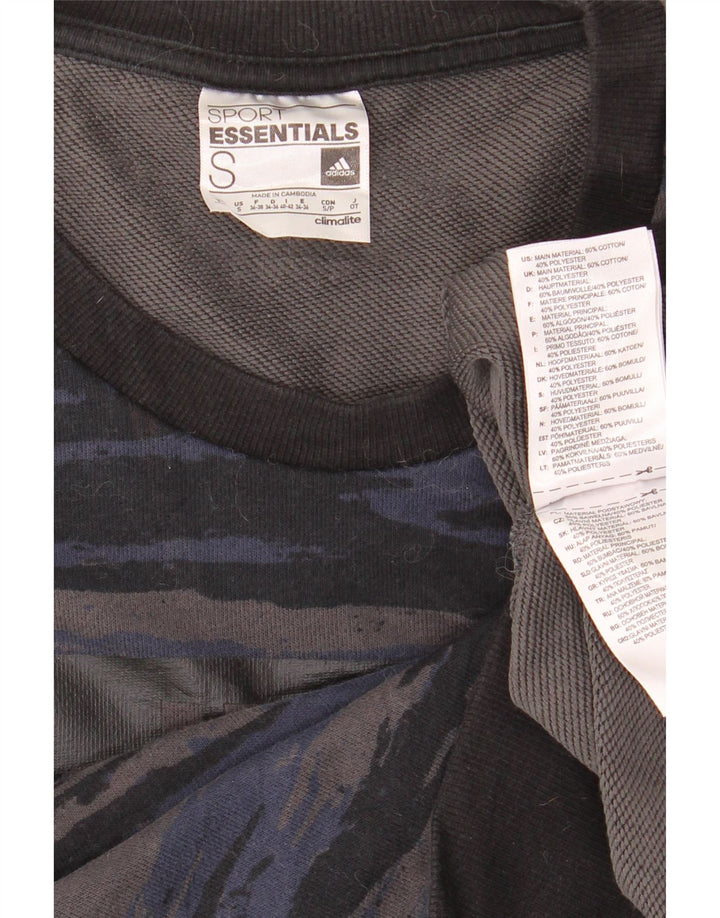 ADIDAS Womens Oversized Sweatshirt Jumper UK 8/10 Small Navy Blue Vintage Adidas and Second-Hand Adidas from Messina Hembry 